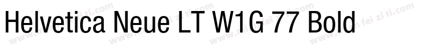 Helvetica Neue LT W1G 77 Bold conde字体转换